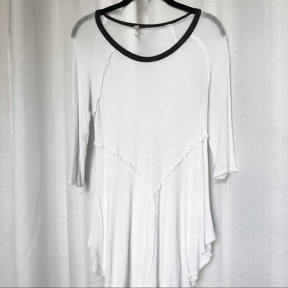 White 3/4 Sleeve Sweater
